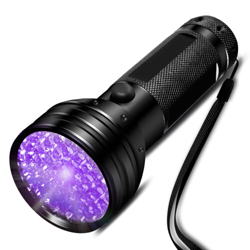 UV flashlight with 51 LED beads 395nm waterproof