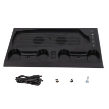 Docking station per controller con ventola di raffreddamento, supporto verticale per PS5, supporto di ricarica multiplo con porte USB, dissipazione