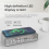 Digitaler LED-Wecker mit kabellosem Ladegerät und Thermometer Silber 7