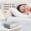 Digitaler LED-Wecker mit kabellosem Ladegerät und Thermometer Silber 2