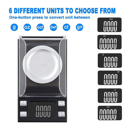 Digitale Miniwaage im Taschenformat 50 g / 0,001 g 1