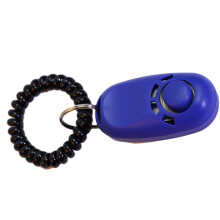 Plastic Dogs Training Clickers Stretch Rope Dog Trainer-Blue