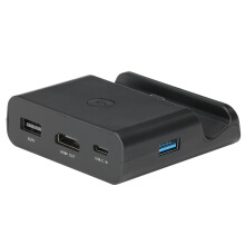 Dock TV per Nintendo Switch, dock da viaggio portatile con porte multiple disponibili Adattatore hub multiporta da USB C a HDMI, ricarica durante il