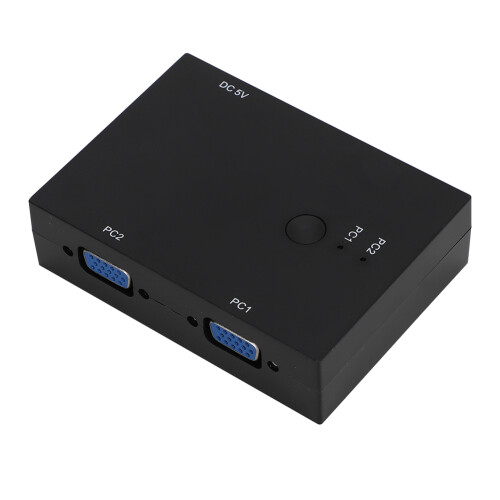 Διακόπτης VGA KVM για 2 υπολογιστές, κοινόχρηστη οθόνη, πληκτρολόγιο, ποντίκι, USB, 2
