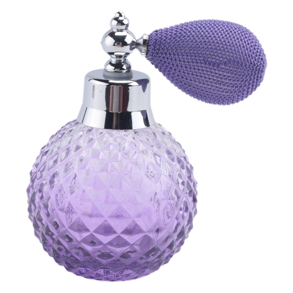 110ML Vintage Crystal Spray Perfume Bottle White Short Atomizer Refillable Glass