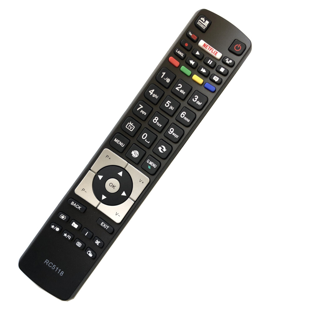 New Replacement Remote Control For Telefunken Tv Remote Control Rc5118 With Netflix Fernbedienung 6935161400090