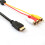 Επιχρυσωμένοι συνδετήρες HDMI σε RCA πομπός σήματος καλωδίου για τη σύνδεση 7