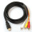 Επιχρυσωμένοι συνδετήρες HDMI σε RCA πομπός σήματος καλωδίου για τη σύνδεση 3