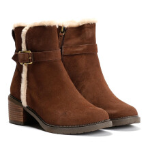(, ) TOMS Hailey Buckle Suede Women's Dark Brown Boots