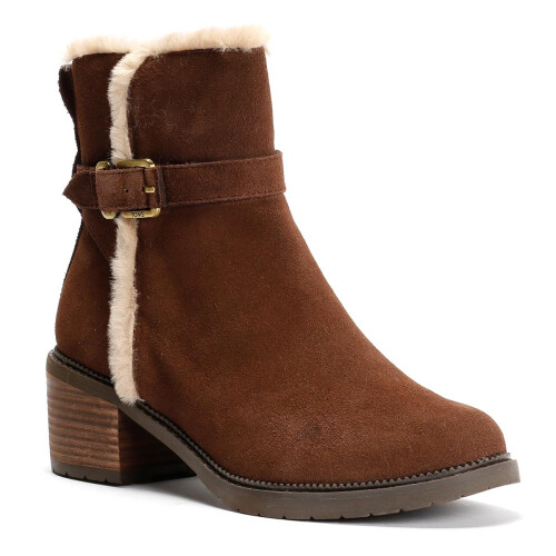 Toms (, ) TOMS Hailey Buckle Suede Women's Dark Brown Boots 1