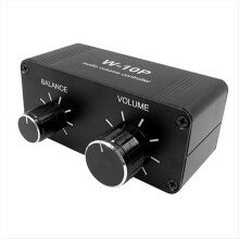 Prenosný ovládač hlasitosti 3,5 mm RCA, predzosilňovač W-10P, stereo, dvojkanálový zvuk, mini vyvážený hudobný domáci zvuk