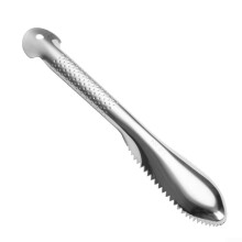 Stainless Steel Fish Scaler and Gill Remover, 2in1 Ergonomic Fish Cleaning Tool for Kitchen or Outdoor