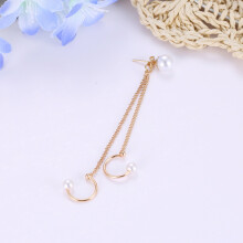 Statement pareloorbellen voor dames, met een ketting en kwastje, afgewerkt met een imitatieparel. Lichtgewicht, geschikt voor bruiloften in Europese