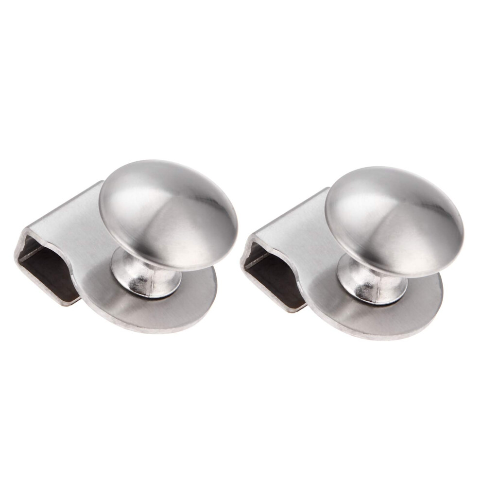 2Pcs Stainless Steel Glass Door Pull Handles, Ergonomic Round Grip For 58Mm Cabinets And Shower Doors 9119770784643