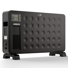 AREBOS Convector 2300W | 3powerful heat settings | Incl.remote control integrated thermostat | Energy-saving | LCD display Timer mobile heater | Black