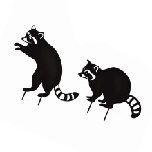Raccoon Sculpture Garden Stake Decorative-Combo raccoon