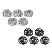 Arranging Holder Deformable Flower Fixer-5 silver pcs 5 blac