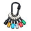 6 Pack Quick Release Bit Holders 1/4 Inch Hex Shank Color Coded Aluminum Keychain Organizer 1