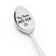 Engraved Tea Spoon Gift for Tea Lovers with Sentiment Message for Birthday Christmas Anniversary