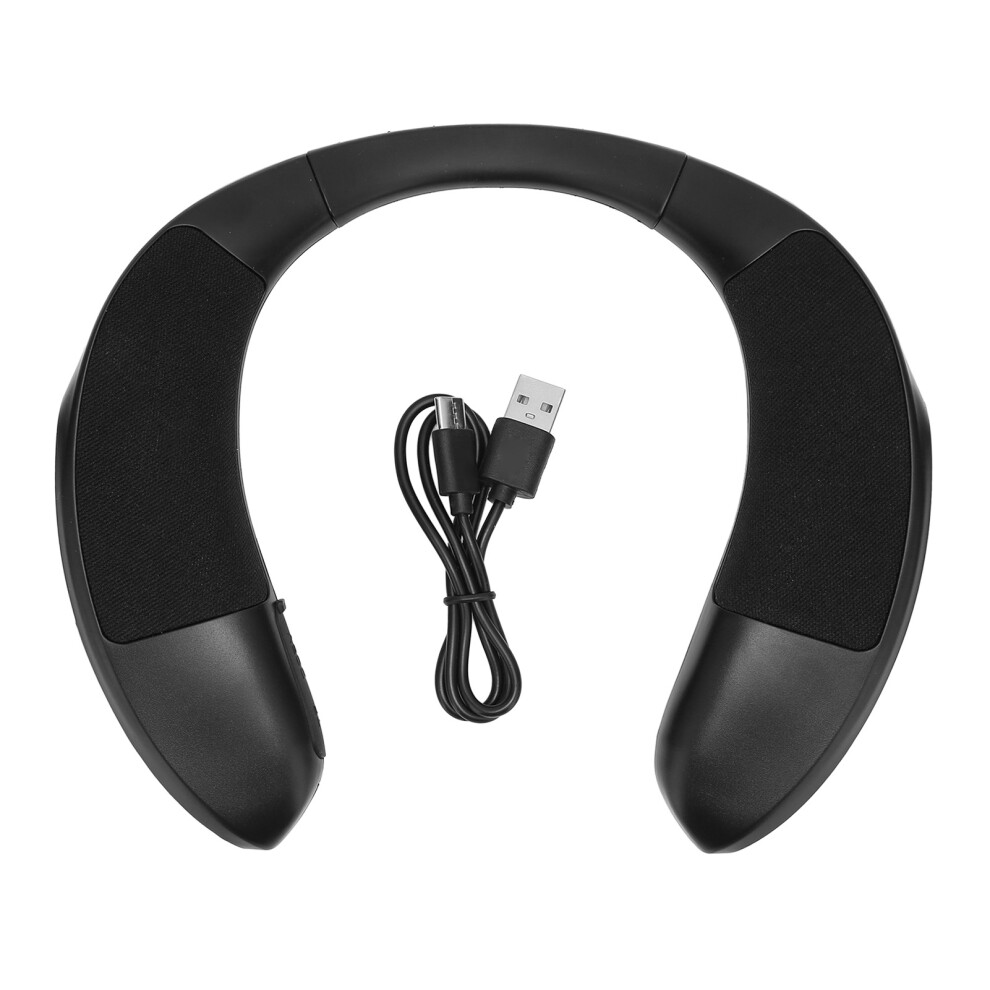 Bluetooth 5.3 Wearable Neckband Speaker,Personal Neck Speakers With Noise Canceling Mic,Ergonomically For Optimal Comfort,Supports Memory Card, Clear 9420858856757