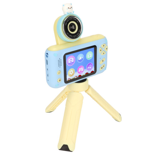 Câmera infantil para meninos e meninas, câmera digital com tela IPS de 2,4 polegadas, lente flip e molduras divertidas, boa qualidade. 2