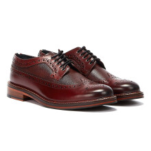 (, ) Ben Sherman Archie Brogue Leather Men's Burgundy Lace-Up Shoes