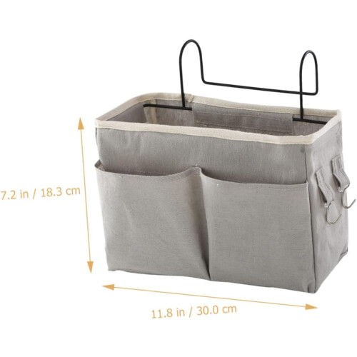 Bedside Storage Organizer with Pockets, NoDrill Hanging Basket for Bedroom and Cribs 1