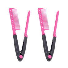 (As show, style488) lat Iron Comb Straightening Comb Salon Hair Brush Combs Hairdressing Styling Hair