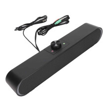 Soundbar dal design compatto con suono stereo a gamma completa, elimina l'ingombro sulla scrivania e offre comandi pratici per un'esperienza utente