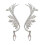 Σκουλαρίκια Feather Ear Crawler, σκουλαρίκια Boho Wing Climber με εξαιρετική δεξιοτεχνία και 2