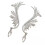 Σκουλαρίκια Feather Ear Crawler, σκουλαρίκια Boho Wing Climber με εξαιρετική δεξιοτεχνία και 3
