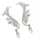 Σκουλαρίκια Feather Ear Crawler, σκουλαρίκια Boho Wing Climber με εξαιρετική δεξιοτεχνία και 4