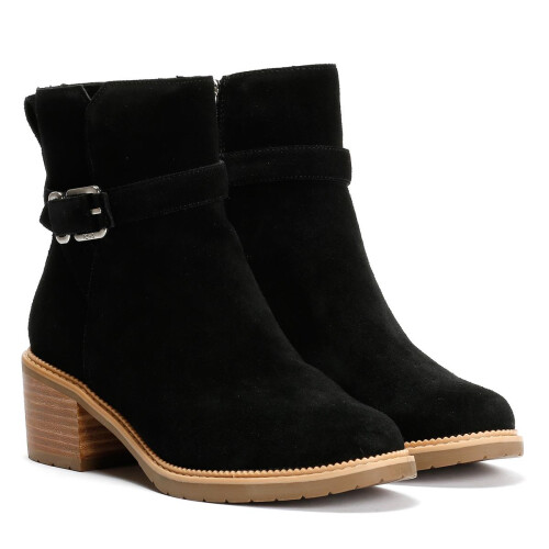 Toms (, ) TOMS Hailey Buckle Suede Women's Black Boots