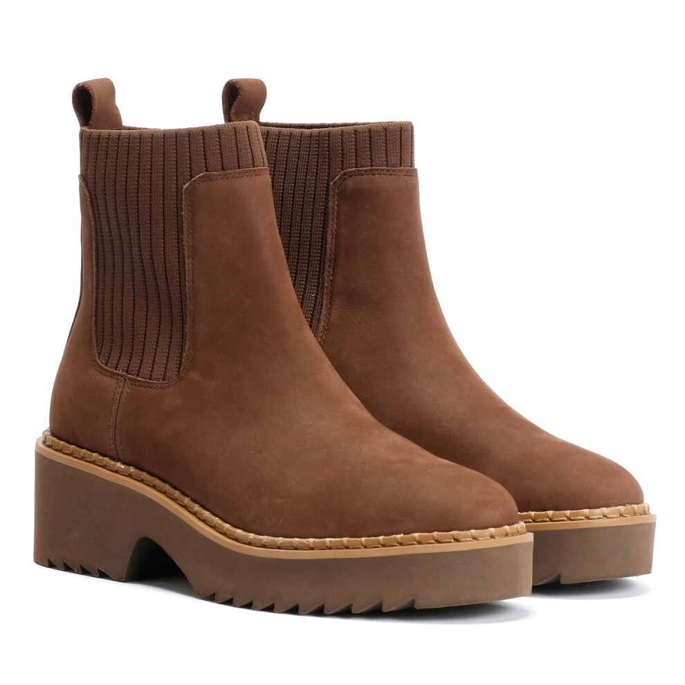 Toms (, ) Millie Nubuck Leather Women's Dark Brown Boots