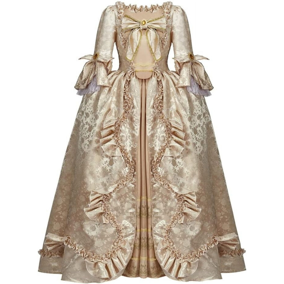 (XL) Court Rococo Baroque Marie Antoinette Ball Dresses 18th Century Victorian Dress Ball Gowns Royal Women Costume