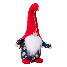 Independence Day Gnome Bented Hat Facelesses Doll Desk-Red Hat