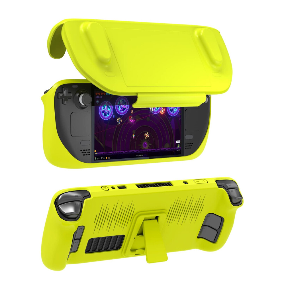 Protective Case For Steam Deck With Grip And Stand, Shockproof Nonslip Cover Orange/Yellow 9189345659522