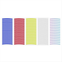 100 stuks reflecterende stickers voor autovelgen, waarschuwingsstreep voor 's nachts, stickers voor auto's en motorfietsen