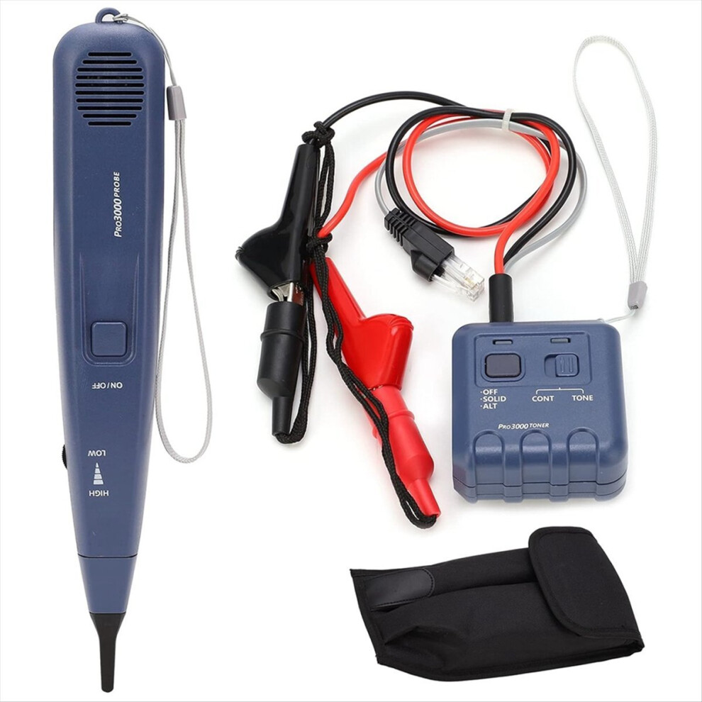 Pro3000 Tone Generator And Probe Kit, Smarttone Technology, Handheld Telephone Line Circuit Finder 4852940155960