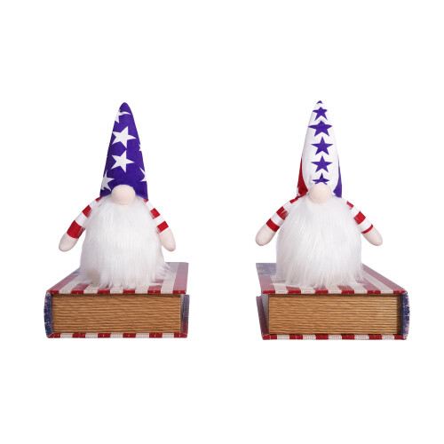4th of Julys Patriotics Gnomes Decorations,Couple-patchwork hat 1
