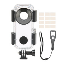 Waterdichte behuizing tot 40 m/131 ft, goed afsluitende onderwaterbescherming voor Insta360X4, snelle compatibiliteit met bevestigingsaccessoires,
