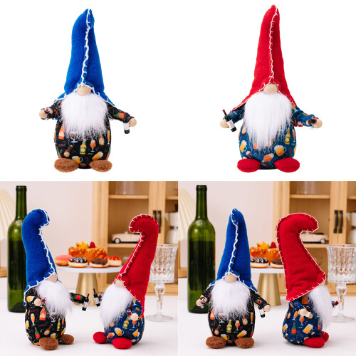 American Independence Day Gnome Bented Hat Wine-blue hat 2