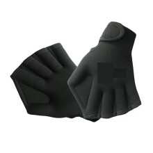 Neoprene Gloves Adjustable Webbed SwimPaddles Snorkelling Diving X Black