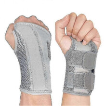 (S-Lefthands, Gray) Adjustable Night Support Wrist Splint Brace for Tendonitis and Arthritis, Breathable Design
