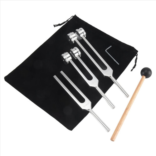 NSXAYIWEDiapason Ensemble 3 Diapasons Aluminium 128-256-512 Hz - Instrument Thérapeutique Guérison Sonore