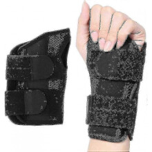 (S-Lefthands, Black) Adjustable Night Support Wrist Splint Brace for Tendonitis and Arthritis, Breathable Design