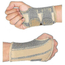 (L-Righthands, Beige) Adjustable Night Support Wrist Splint Brace for Tendonitis and Arthritis, Breathable Design