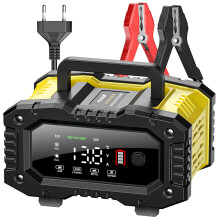 10A Car Battery Charger 12V/24V Fully Automatic LiFePO4 Charger Pulse Charge 1.5/5/10A 3240Ah for Cars