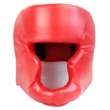 Head Guard Adjustable Full Boxing Headgear For Sparring Grappling Martial Arts Red