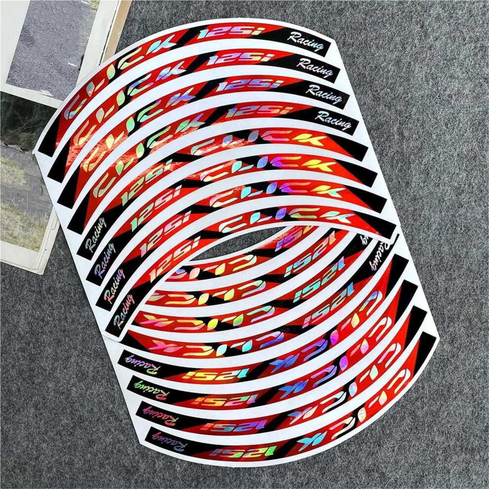 14 Inch Motorcycle Wheel Rim Stickers Reflective Stripe Tape For Honda Click 125I 150I Weatherproof 9119770787279